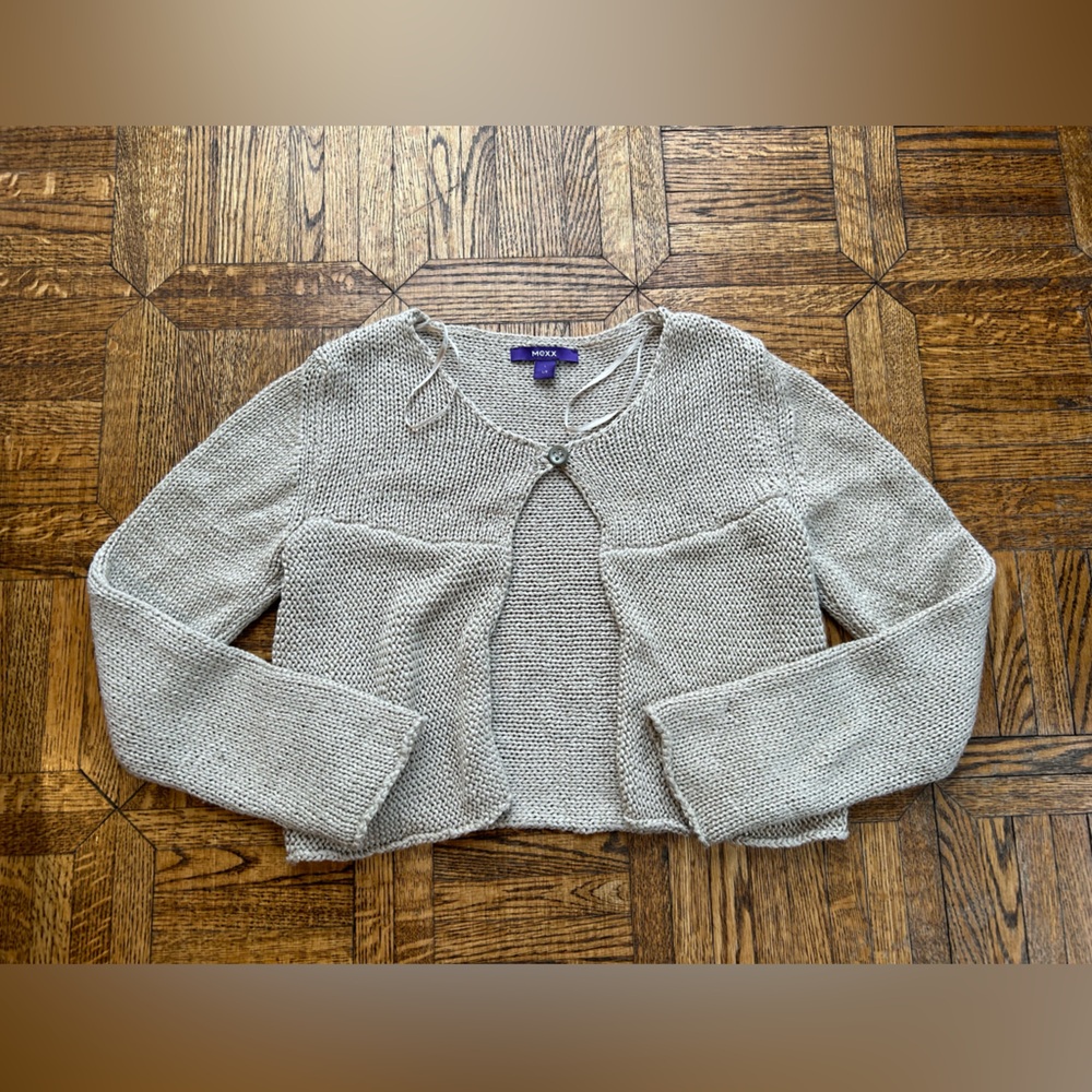 Mexx Beige cropped Sweater Cardigan